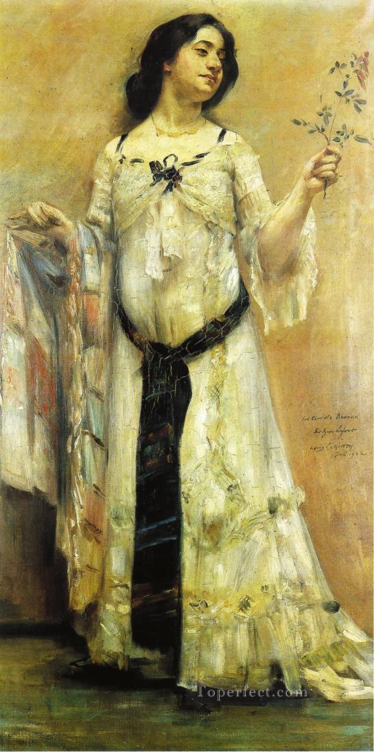 Portrait of Charlotte Berend in a White Dress Lovis Corinth Oil Paintings